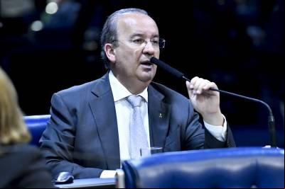 20/10/2020. Crédito: Waldemir Barreto/Agência Senado. Brasil. Brasília - DF. Política. Senadores da I. Plenário do Senado Federal durante sessão deliberativa semipresencial. Em pronunciamento, à bancada, senador Jorginho Mello (PL-SC).